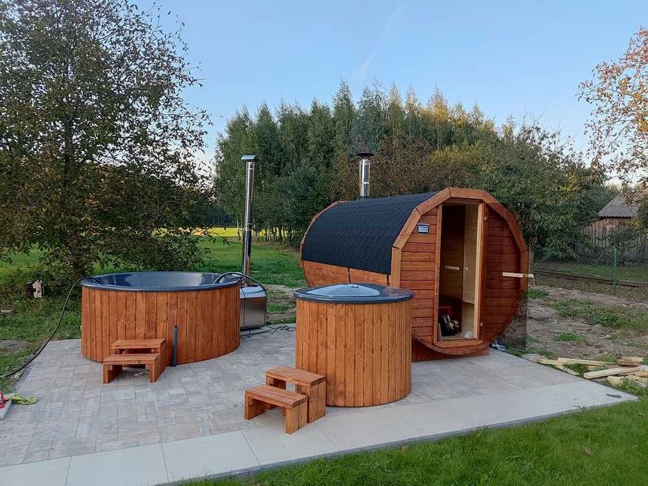 Sauna ogrodowa beczka do SAMODZIELNEGO MONTAŻU 1,5x2