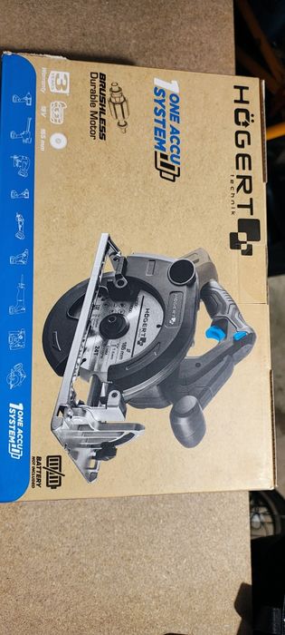Pilarka tarczowa akumulatorowa Hogert HT2E235-0CS + zestaw ładowarka z akumulatorem HT2E273-EP44