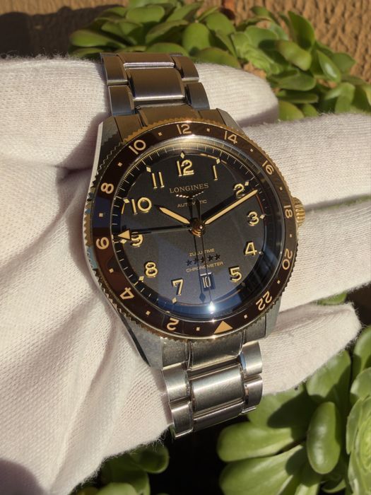 Longines Spirit Zulu Time Aço/Ouro