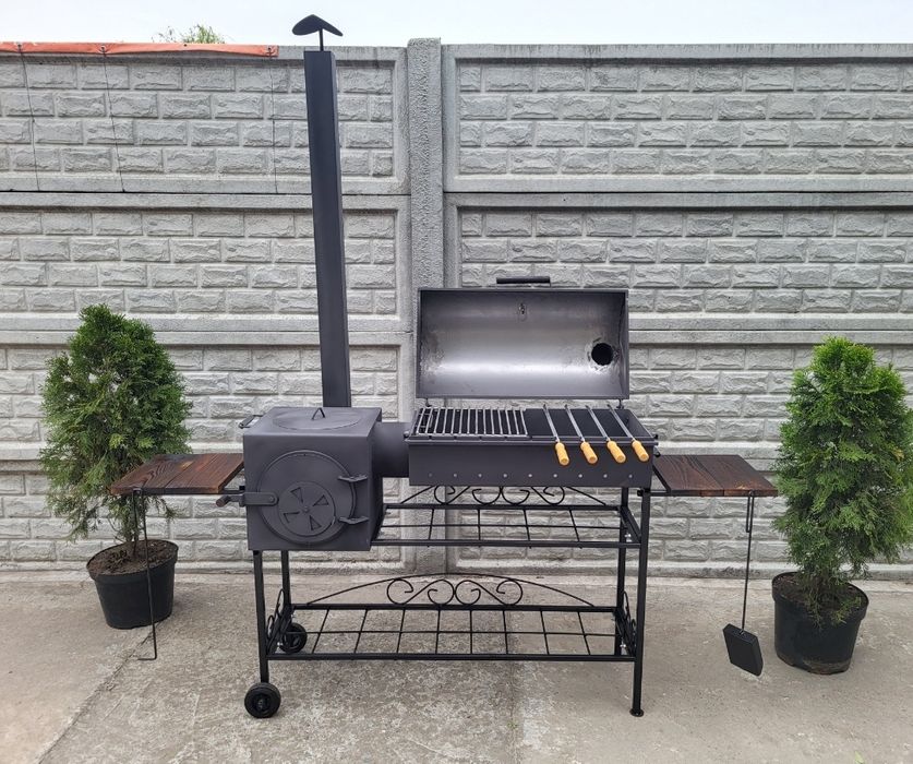 3/5мм! БАГАТОФУНКЦІОНАЛЬНИЙ! Мангал Коптильня з Пічкою під/под Казан