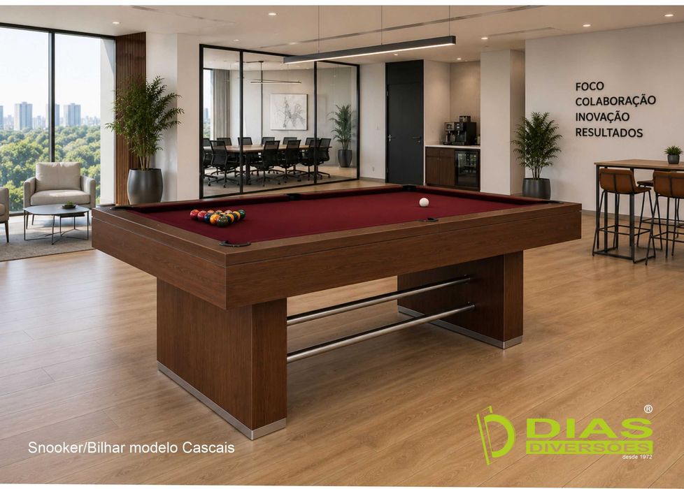 Snooker/Bilhar modelo "Cascais" - Novos - (da fábrica para sua casa)