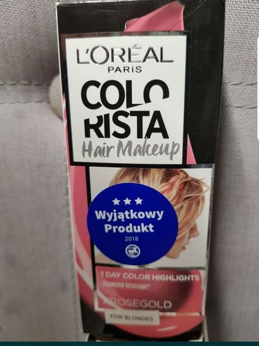 Zmywalna różowa farba do włosów Loreal  cena za 10 szt.+ 2 gratis