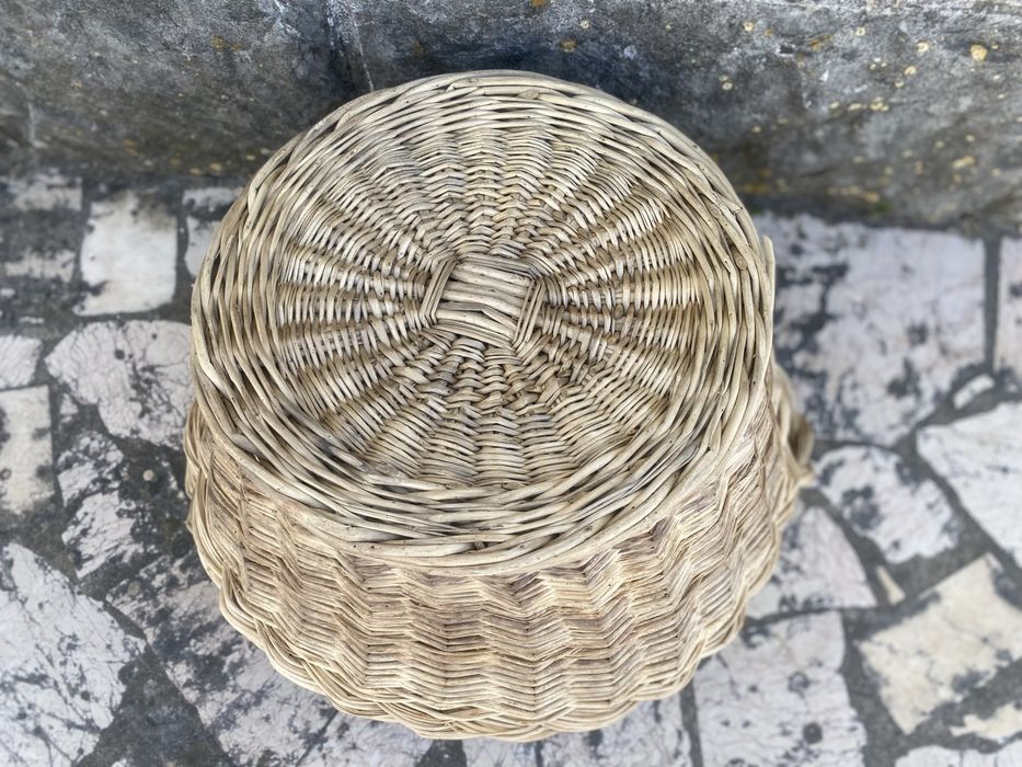 Cesto grande em vime,com pegas laterais,handmade