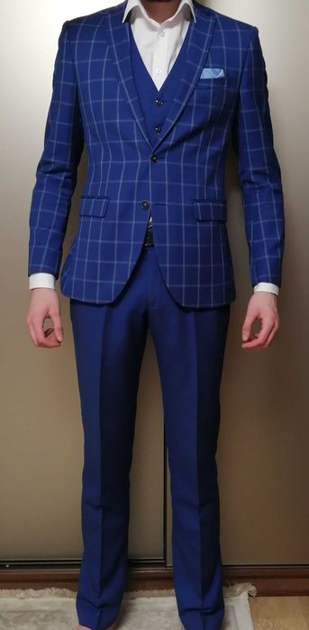 Костюм мужской, стильная тройка Giordano Conti, пиджак в клетку, 50 р.