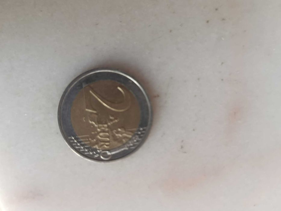 Moeda alemã com letra f