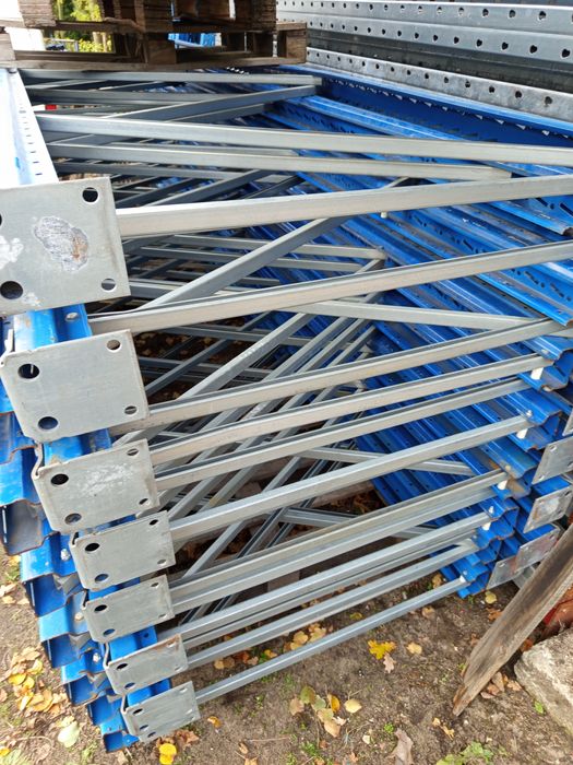 Regały paletowe magazynowe wysokiego składowania 4m