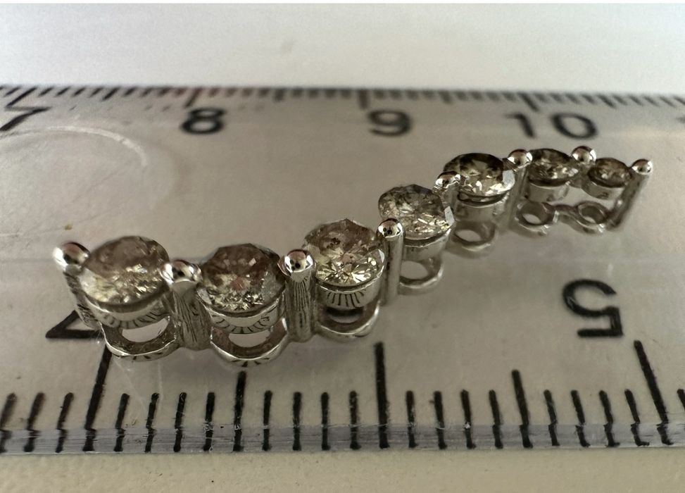 Скидка!0,59 ct золотой кулон с бриллиантами белое золото