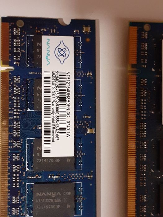 Оперативная память (цена за пару) для ноутбука Nanya DDR2 pc2