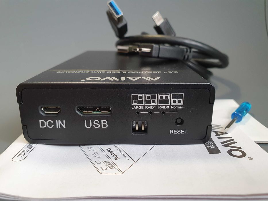 Кишеня зовнішня MAIWO К25682 RAID для двох 2,5-дюймових HDD/SSD