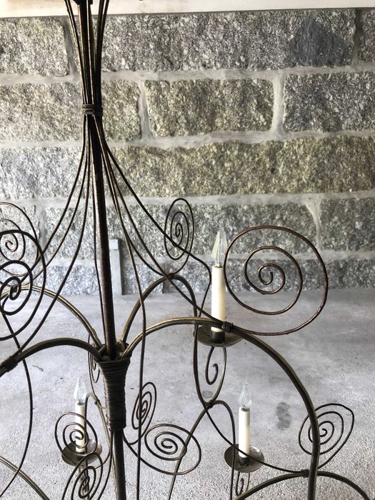 Candeeiro de ferro forjado grande – 120cm altura/diâmetro