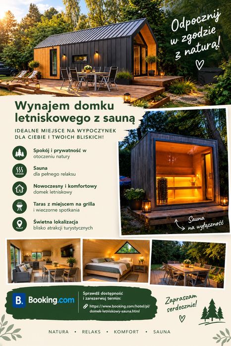 Wynajem Domku z Sauną