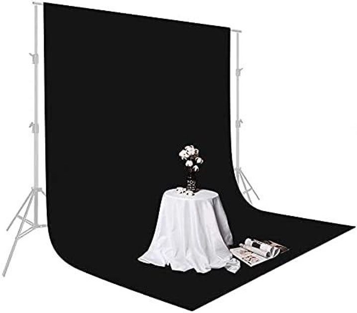 Чорний Вініловий фон (фотофон) для фото Black Vinyl 1.2/2.5метри