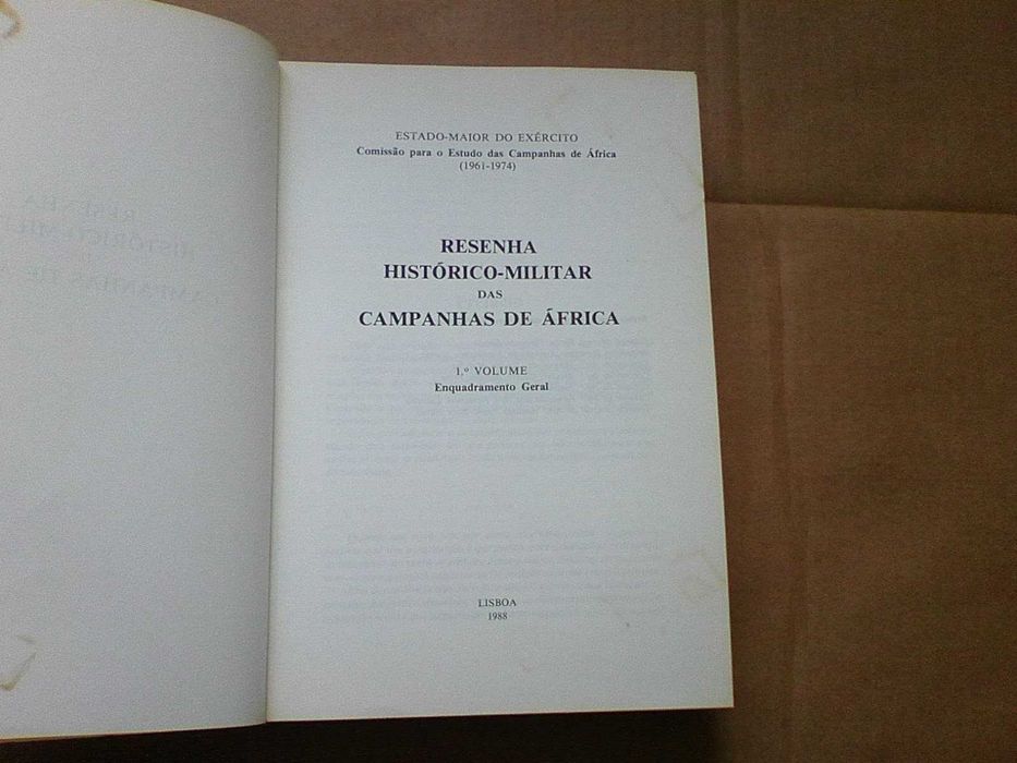 Resenha Histórico Militar das campanhas de África  Vol. I