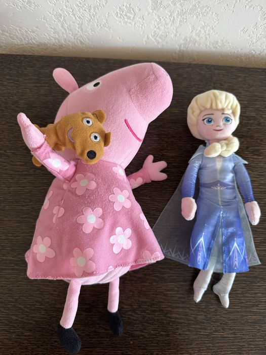 Мʼяка іграшка Свинка Пепа TY і Ельза “Frozen”