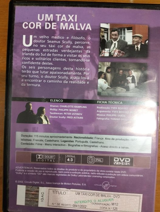 DVD Um Táxi Cor de Malva