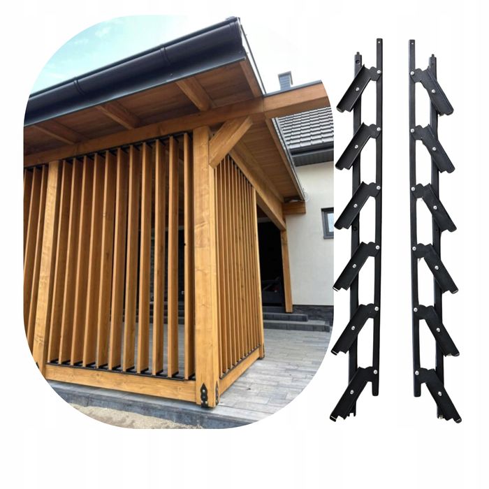 Aluminiowy mechanizm do żaluzji shutters ruchome deseczki czarny taras