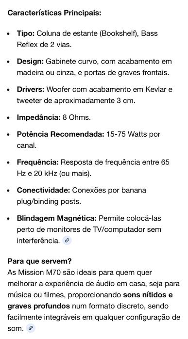 Sistema som surround Mission colunas com pé elevado