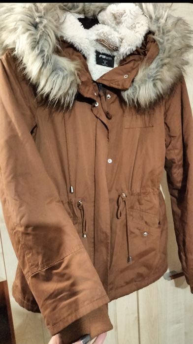 Kurtka zimowa parka brązowa