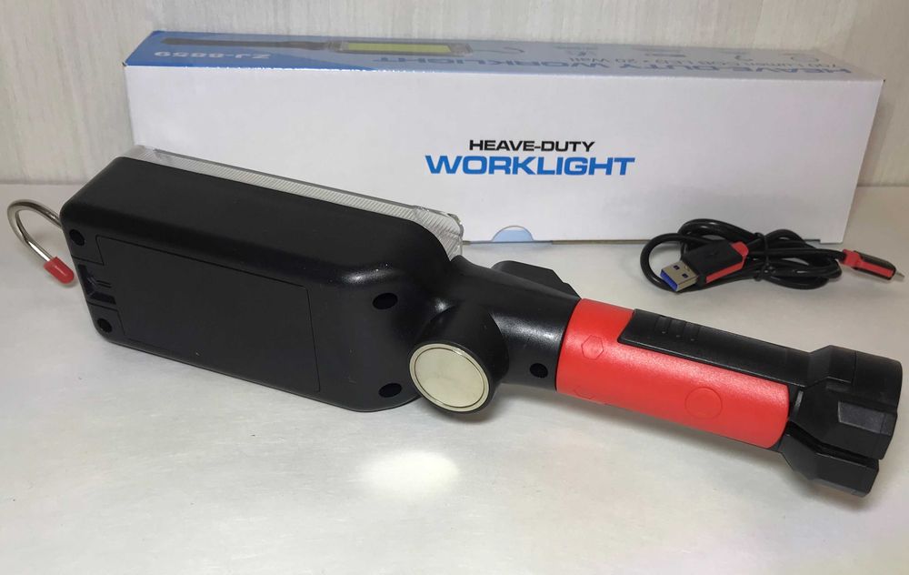 Потужний прожектор 20W COB ZJ-8859-B з гачком, магнітами та прищіпкою