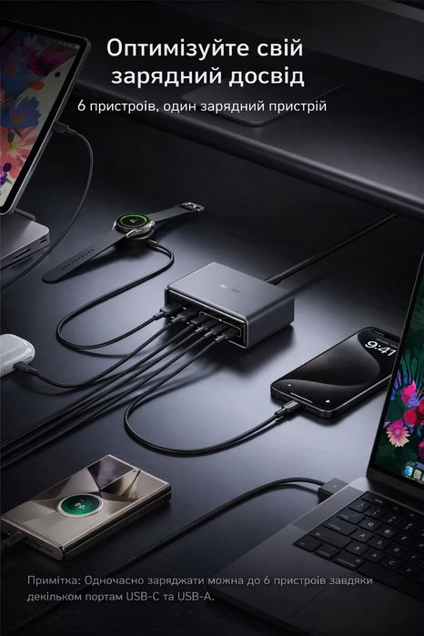Потужна зарядна станція Anker Prime 6-в-1 (200 Вт)