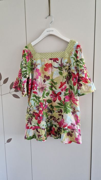Energetyczna,kolorowa bluzeczka wiosna, lato 40. Marks&Spencer.