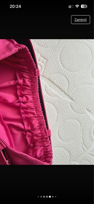 Komplet garnitur różowy