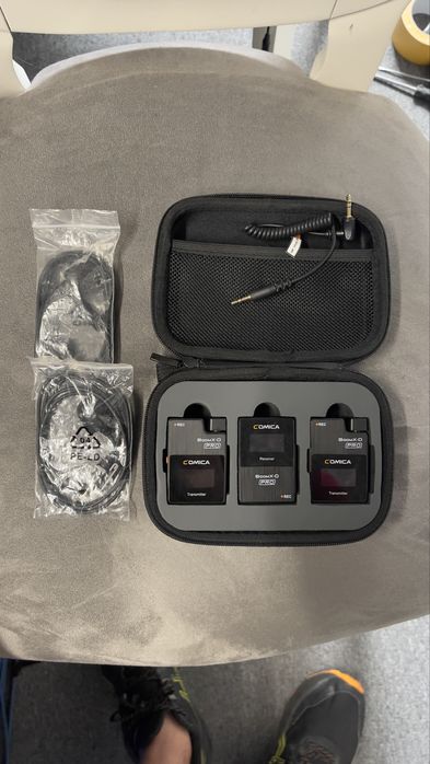 Kit 2x Micro Wireless Comica BoomX-D Pro com lapelas e com gravação