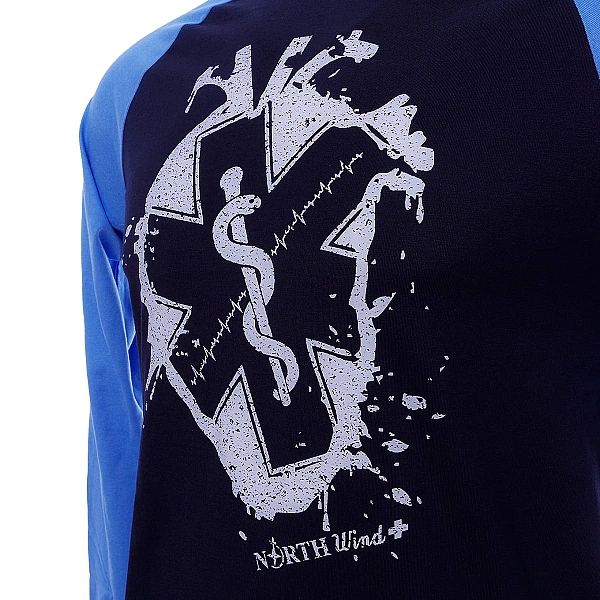 Koszulka Serce Ratownika z długim rękawem granatowo niebieska (L)