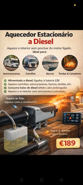 Aquecedor campismo 189€. Oportunidade9