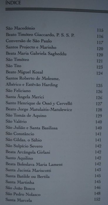 Santos de Todos Os Dias (Mês de Janeiro)