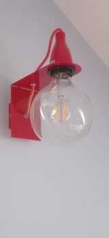 kinkiety metalowy czerwony, biały