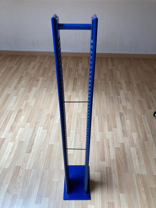Blue Lacquered Wooden CD Tower
