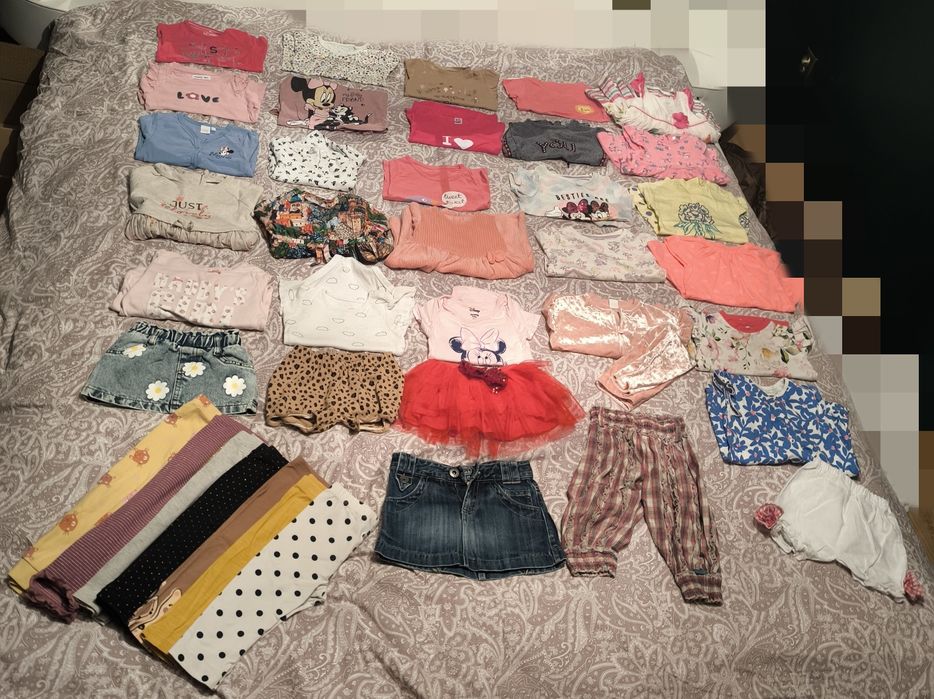 Karton ciuszków dla dziewczynki 80/86