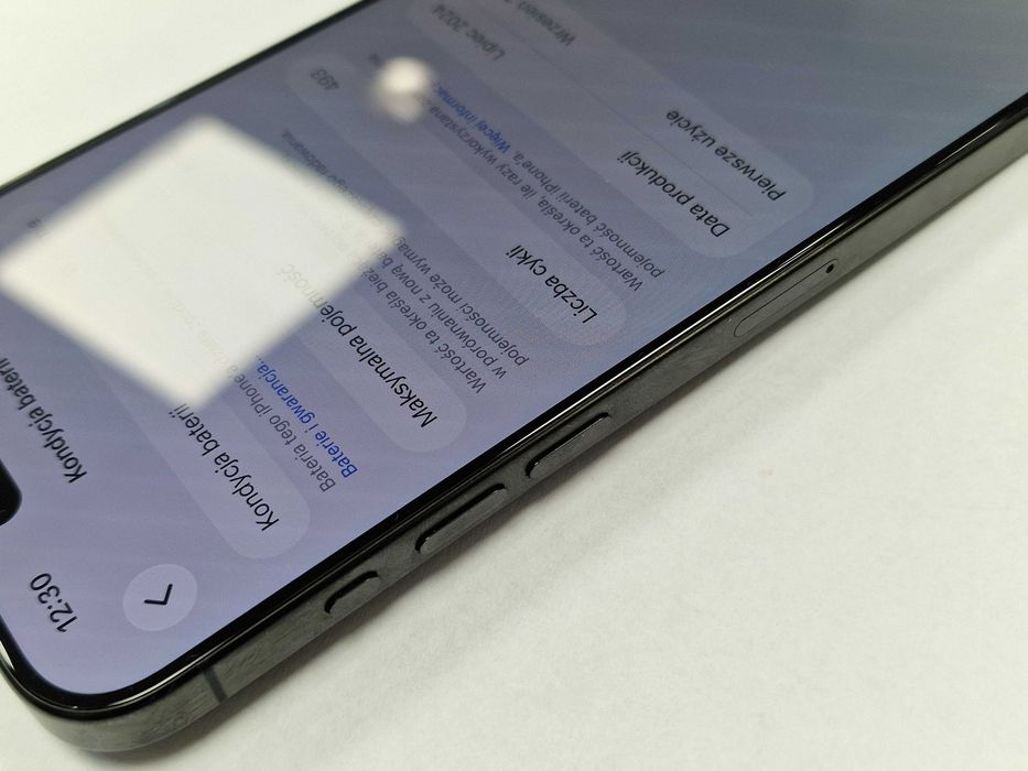 Iphone 15 PRO MAX 256GB/ Black Titanium/ 86%/ Grade A/ + ładowarka/ Gwarancja