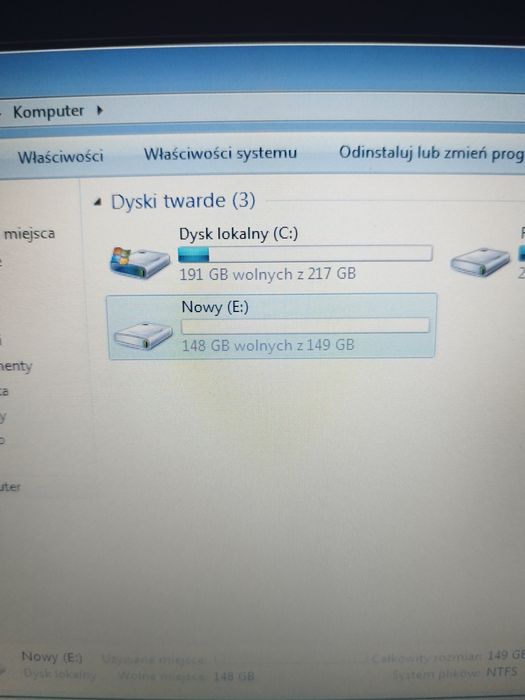 Dysk zewnętrzny  150GB