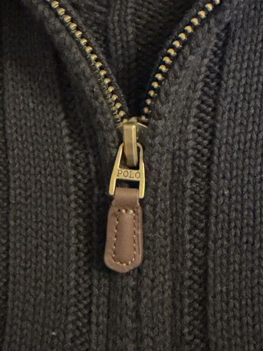 Czarny sweter ralph lauren half zip