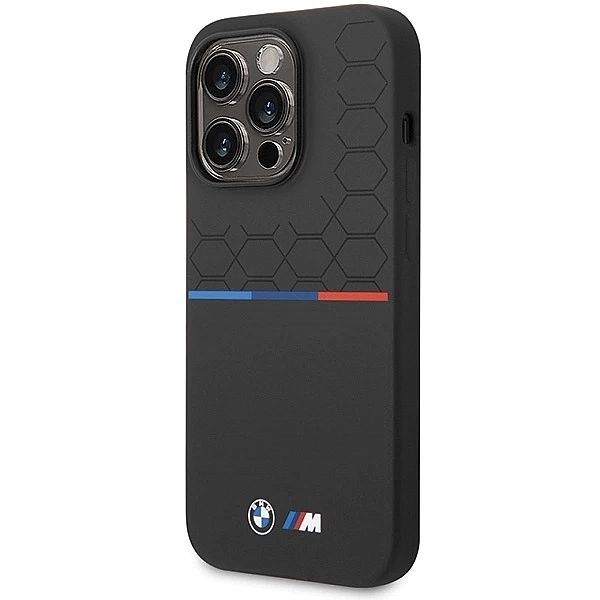 Etui BMW Silicone Pattern na iPhone 15 Pro - czarne