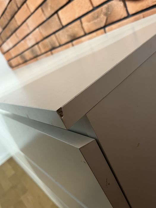 Biała komoda ikea malm, 6 szuflad