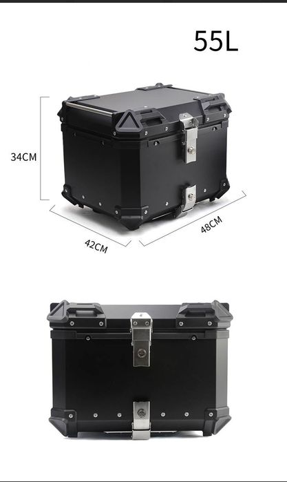 TOPCASE, 55L  Novas Top Case Malas Novas alumínio!!  55L top case