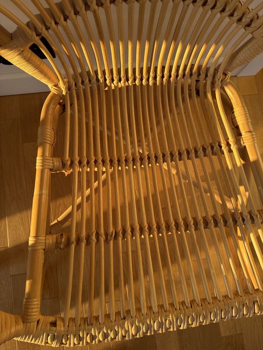 Krzesło boho rattan wiklina fotel