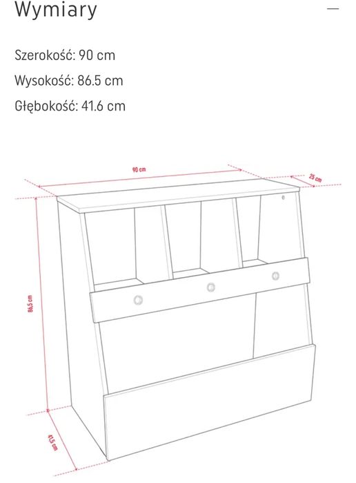 Regal na ksiazki i zabawki