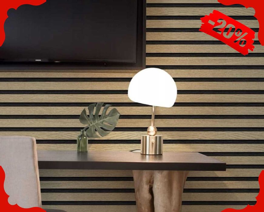 Samoprzylepna Tapeta Lamel Panele Ścienne Drewno 3D Winylowa 40x10m