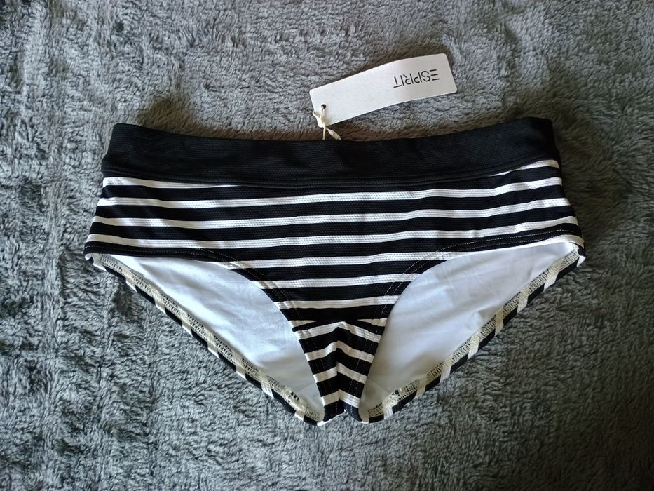 Dół od bikini Czarno białe pasy Esprit