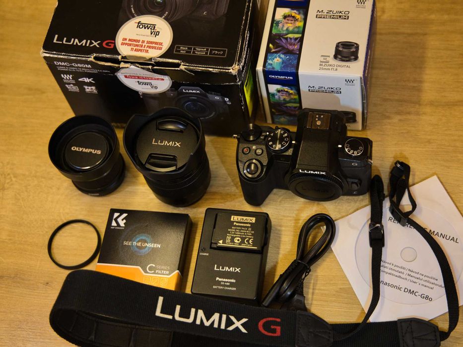 Lumix DMC G80M+ 2 obiektywy Full ZESTAW