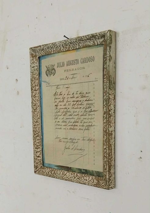 Antigo Manuscrito de Ferrador, no Cadaval. Datado 1926. Art. Coleção!