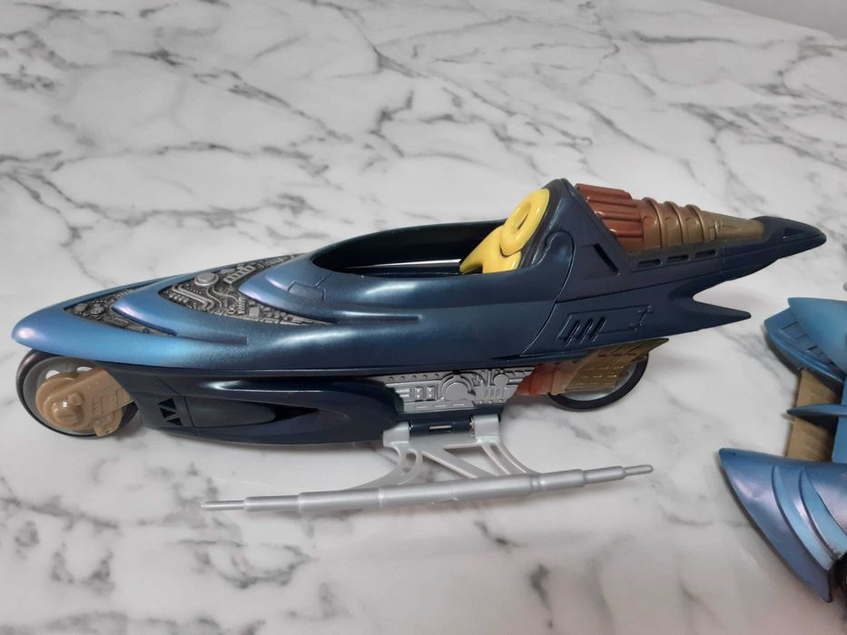 Carro Batman com moto e Batman incluídos, 51cm, 2003, como NOVO