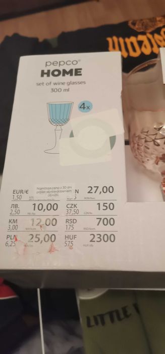 Kieliszki do wina 300ml nowe