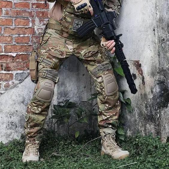 Тактичні Штани G3 Мультикам З Наколінниками,Штурмові військові армійські штани мультикам  Combat