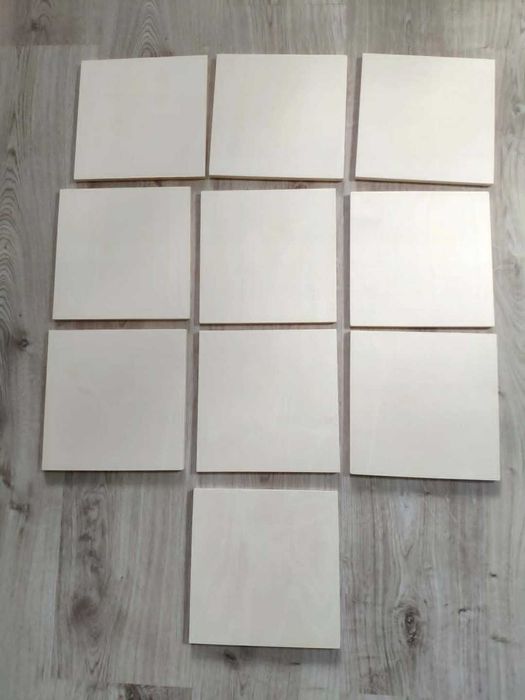 Drewniane płótna malarskie 20×20 cm 10 sztuk podobrazie