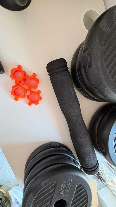 Kit de Halteres Xiaomi FED 40kg Ajustável + Barra + Kettlebell